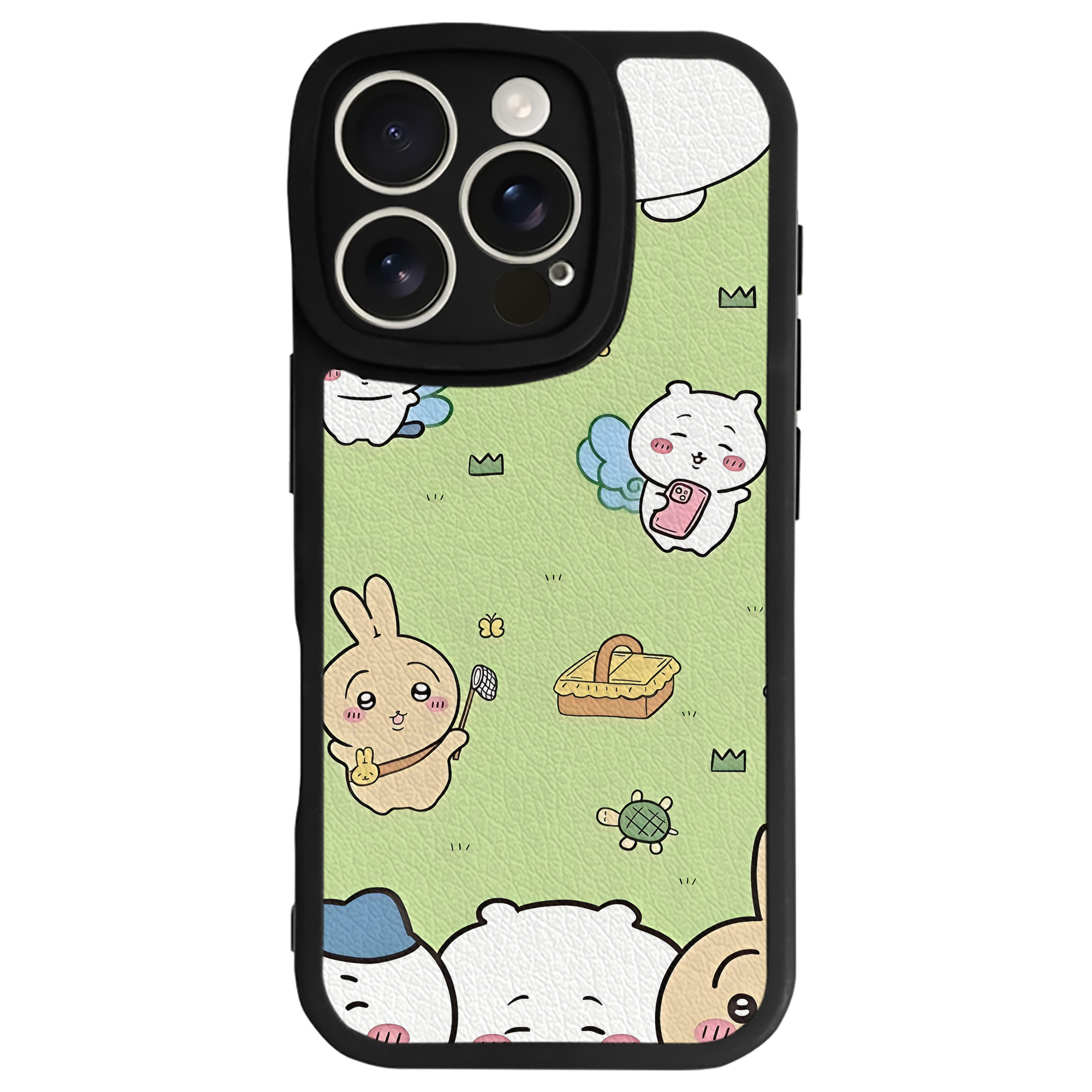 （画像用） ちいかわ Chii-kawa 【iPhone 16シリーズ対応】シリコンスマホケース（レザー調） 材質：シリコン